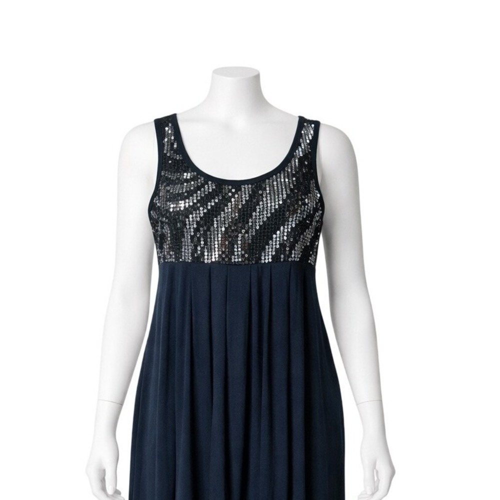 Express Y2K Sequin Tunic Tank‎ Top Women's XS Party 2000s